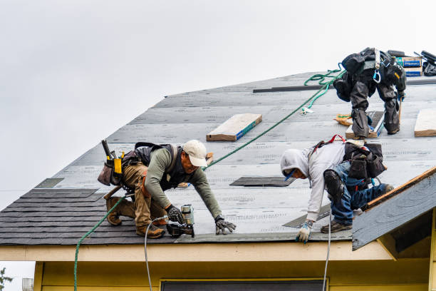 Professional Storm Damage Roof Repair technician working in Grassflat, PA